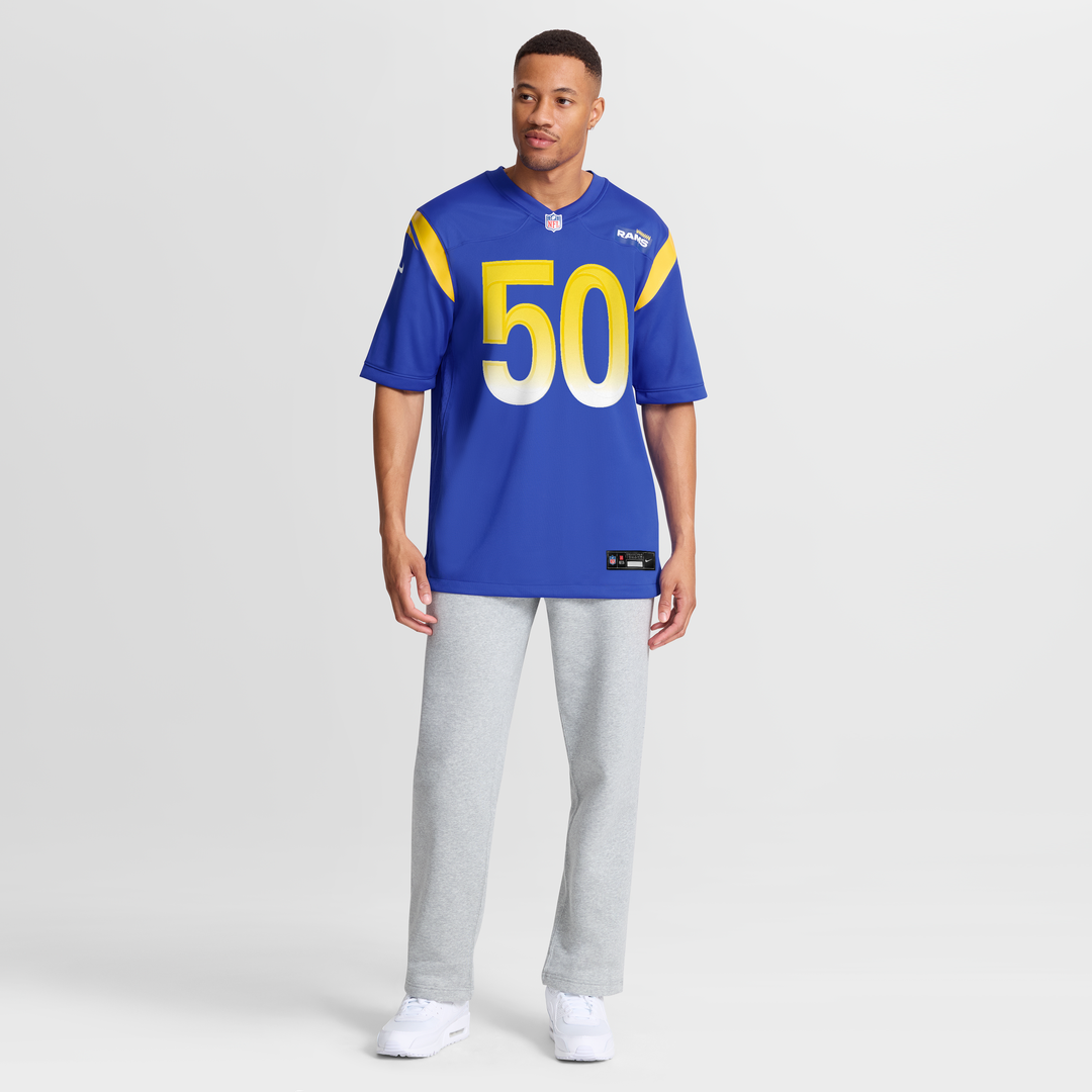 Men's Los Angeles Rams Beaux Limmer Nike  Royal Team Game Jersey