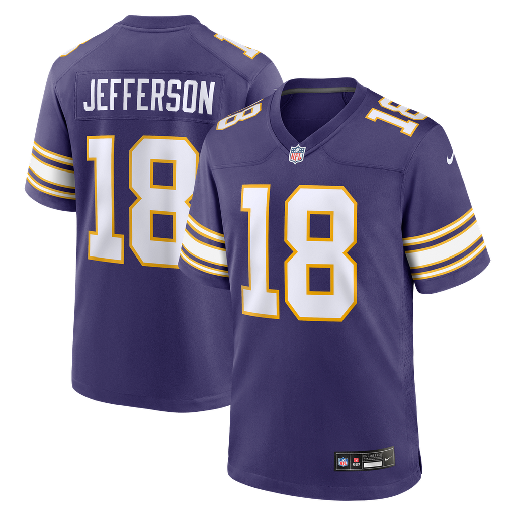 Men's Minnesota Vikings Justin Jefferson Nike Purple Classic Player Game Jersey