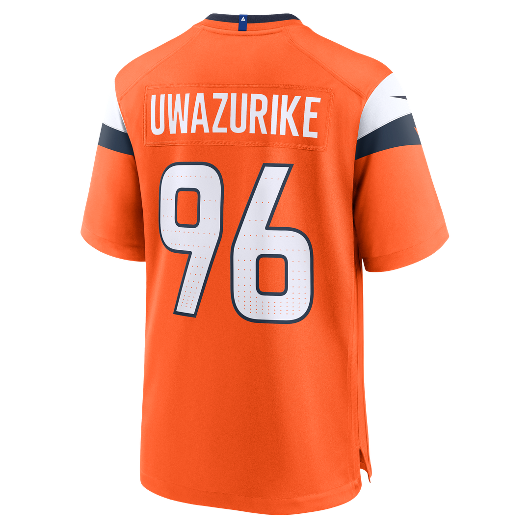 Men's Denver Broncos Eyioma Uwazurike Nike  Orange Team Game Jersey