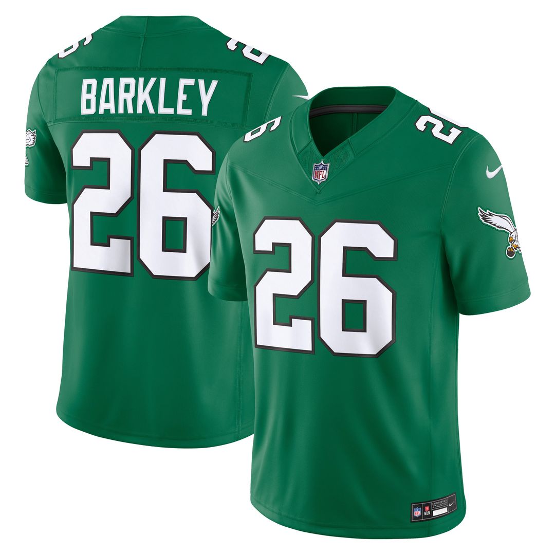 Men's Philadelphia Eagles Saquon Barkley Nike Black Alternate Vapor F.U.S.E. Stitched Limited Jersey