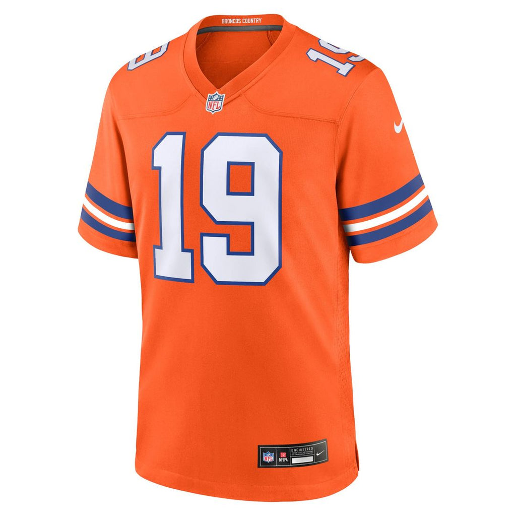 Men's Denver Broncos Marvin Mims Jr Nike Orange Mile High Collection 1977 Throwback Player Game Jersey