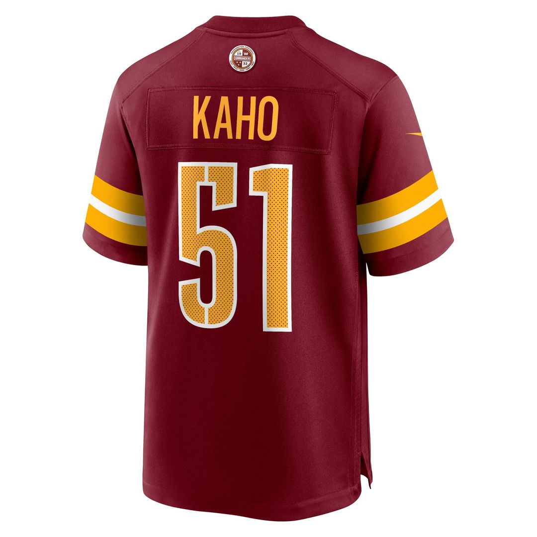Men's Washington Commanders Ale Kaho Nike  Burgundy Team Game Jersey