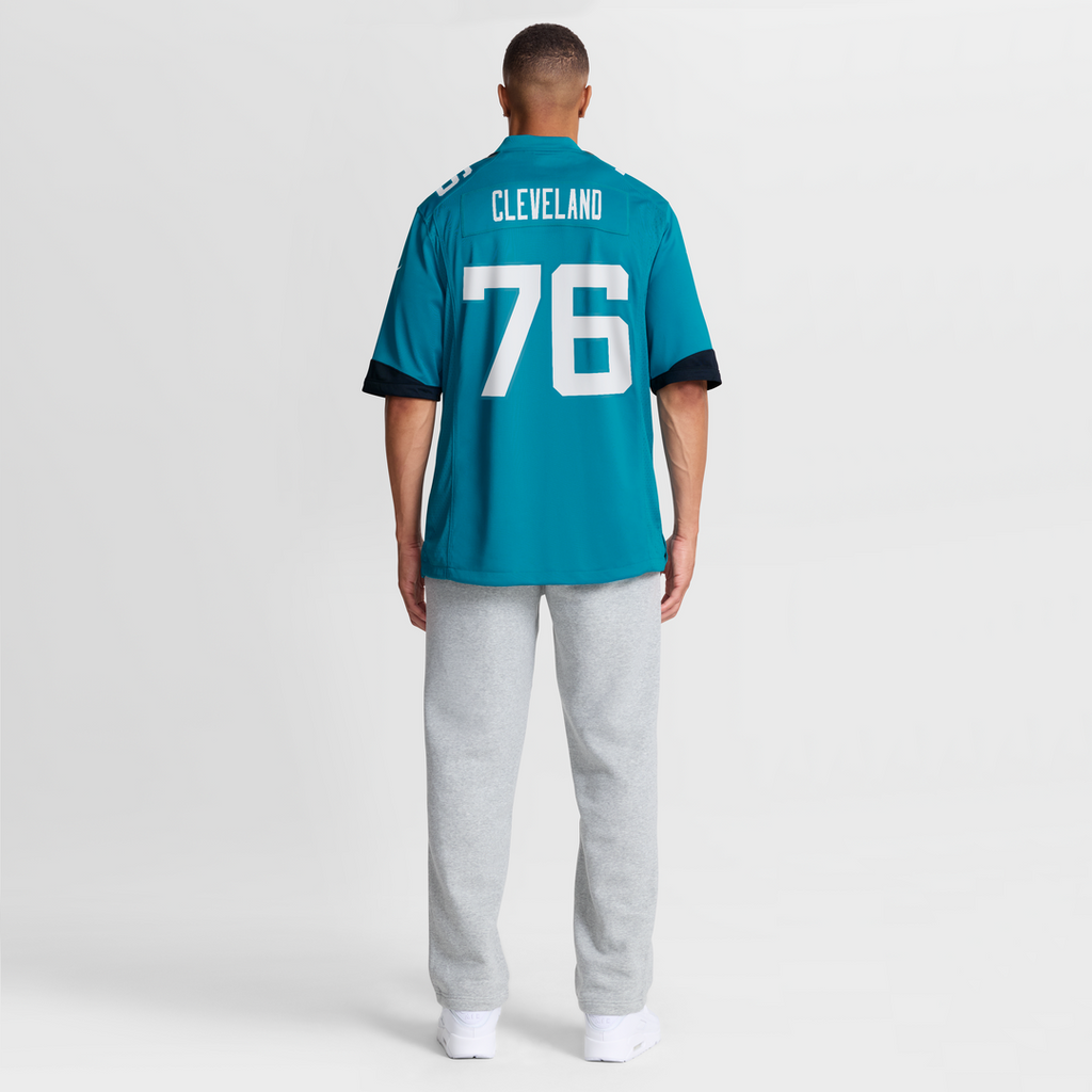 Men's Jacksonville Jaguars Ezra Cleveland Nike  Teal  Game Jersey