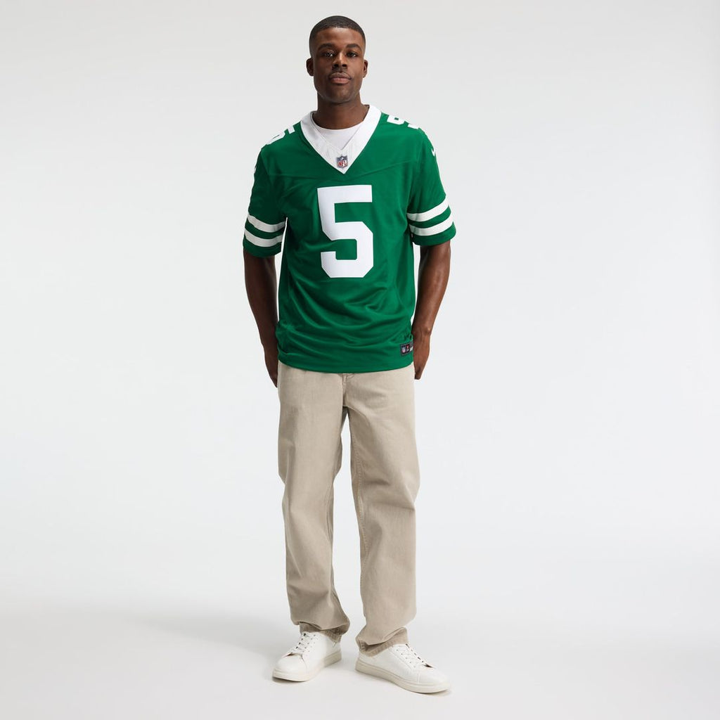 Men's New York Jets Garrett Wilson Nike Legacy Green Team Vapor F.U.S.E. Stitched Limited Jersey