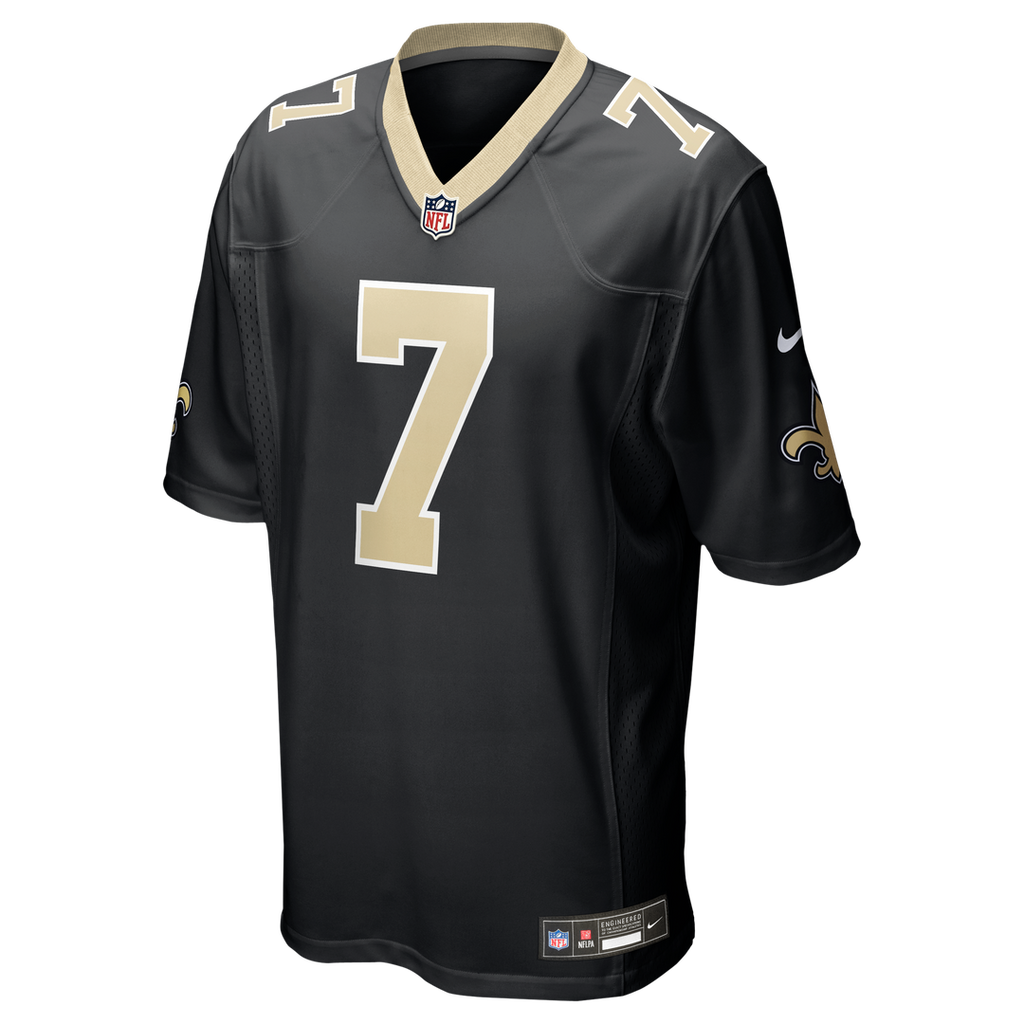 Men's New Orleans Saints Taysom Hill Nike Black Game Jersey