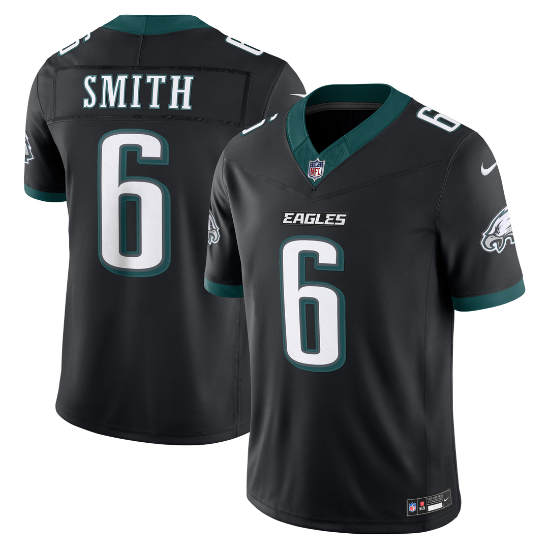 Men's Philadelphia Eagles DeVonta Smith Nike Black Alternate Vapor F.U.S.E. Stitched Limited Jersey