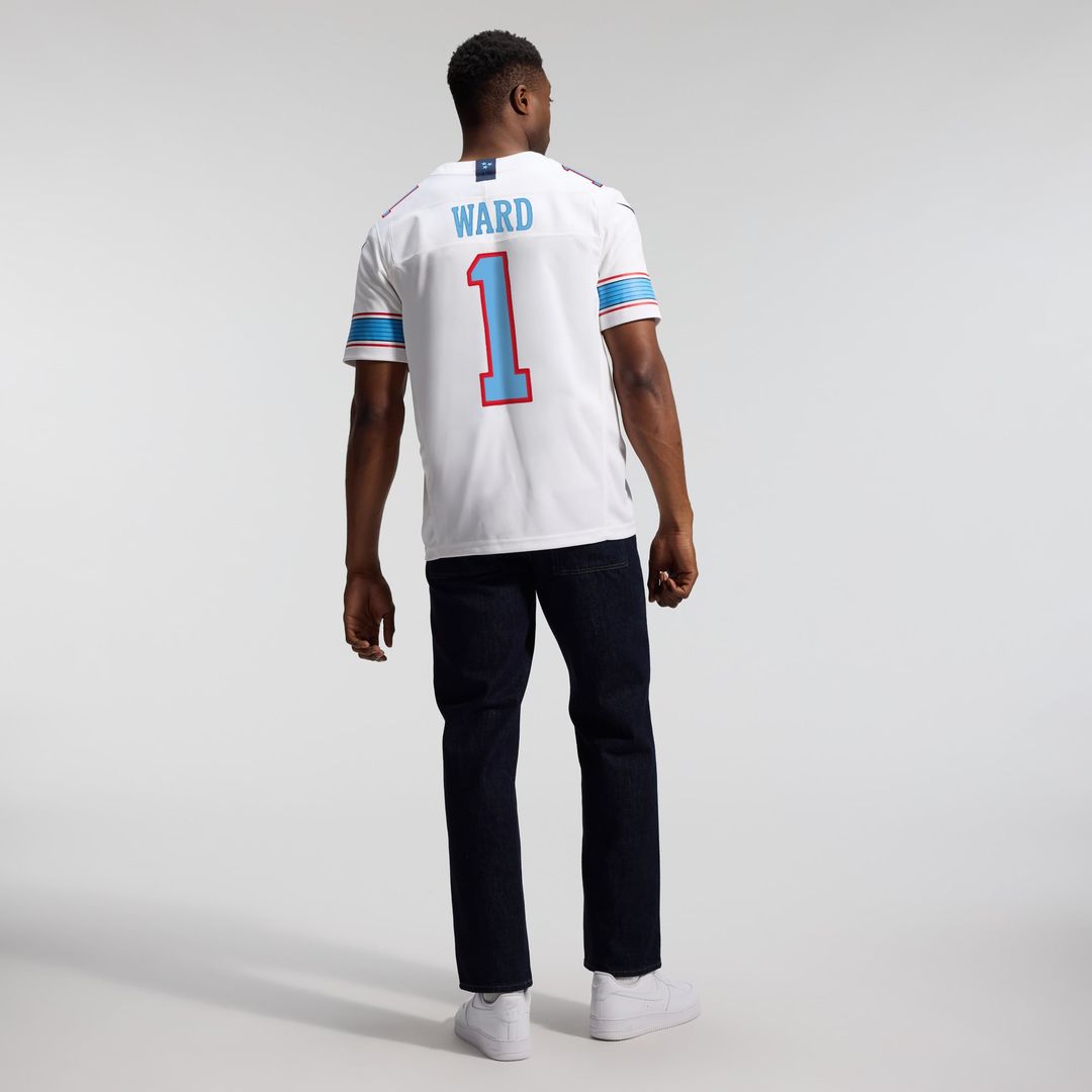 Men's Tennessee Titans Cameron Ward Nike Light Blue Team Vapor F.U.S.E. Stitched Limited Jersey