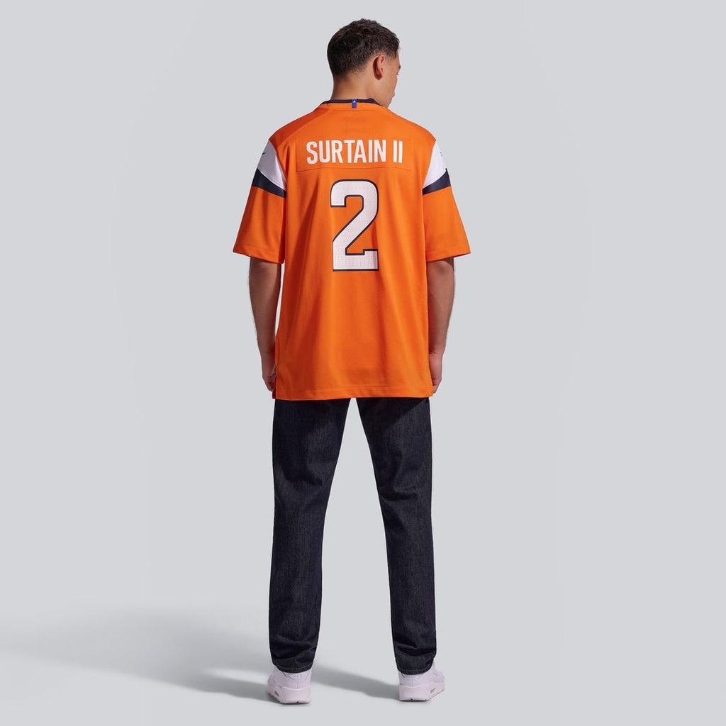 Men's Denver Broncos Patrick Surtain II Nike Orange Team Game Jersey