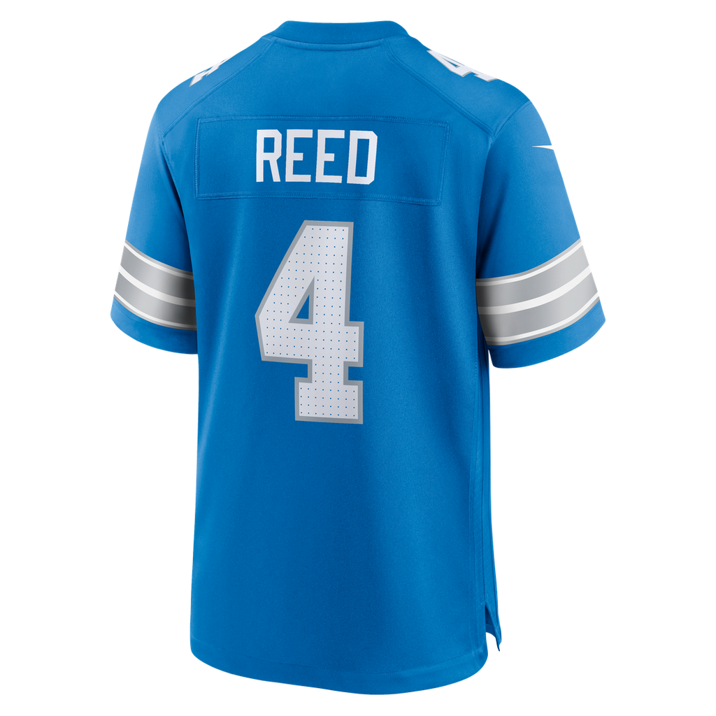 Men's Detroit Lions D.J. Reed Nike  Blue Team Game Jersey