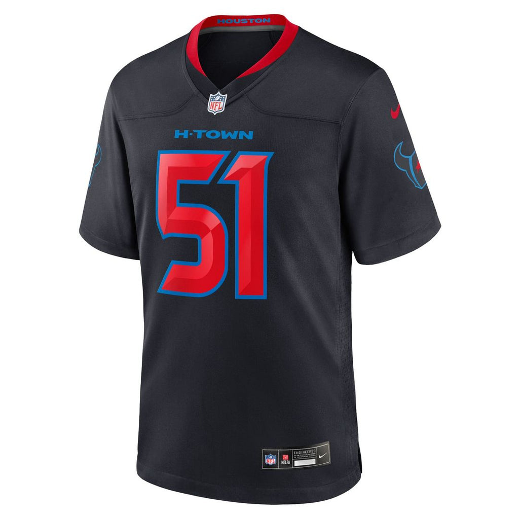Men's Houston Texans Will Anderson Jr. Nike Navy Alternate Game Jersey