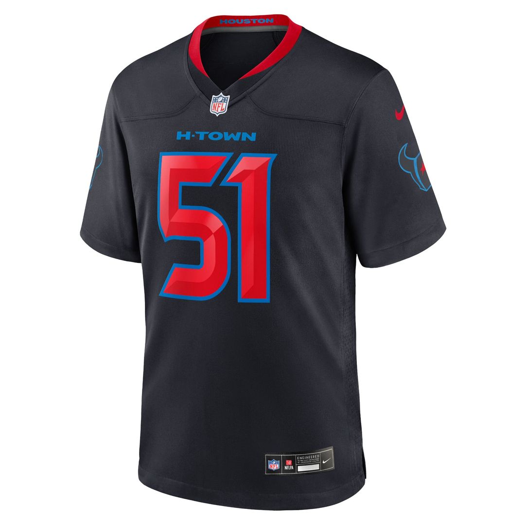 Men's Houston Texans Will Anderson Jr. Nike Navy Alternate Game Jersey