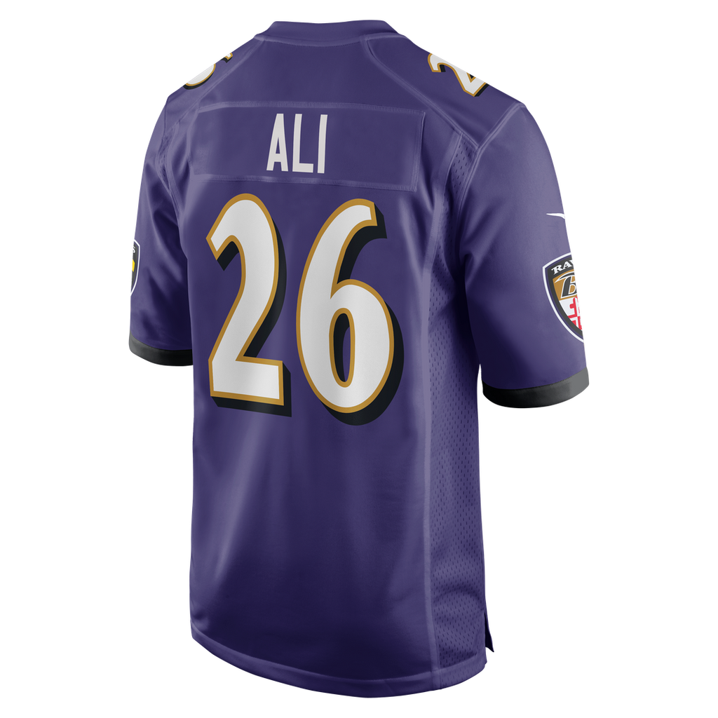 Men's Baltimore Ravens Rasheen Ali Nike  Purple Team Game Jersey