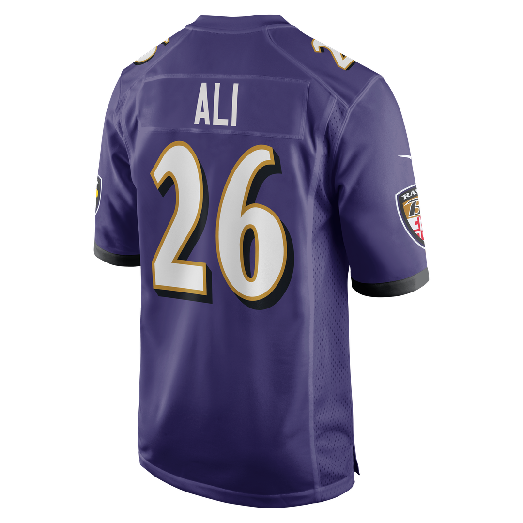 Men's Baltimore Ravens Rasheen Ali Nike  Purple Team Game Jersey