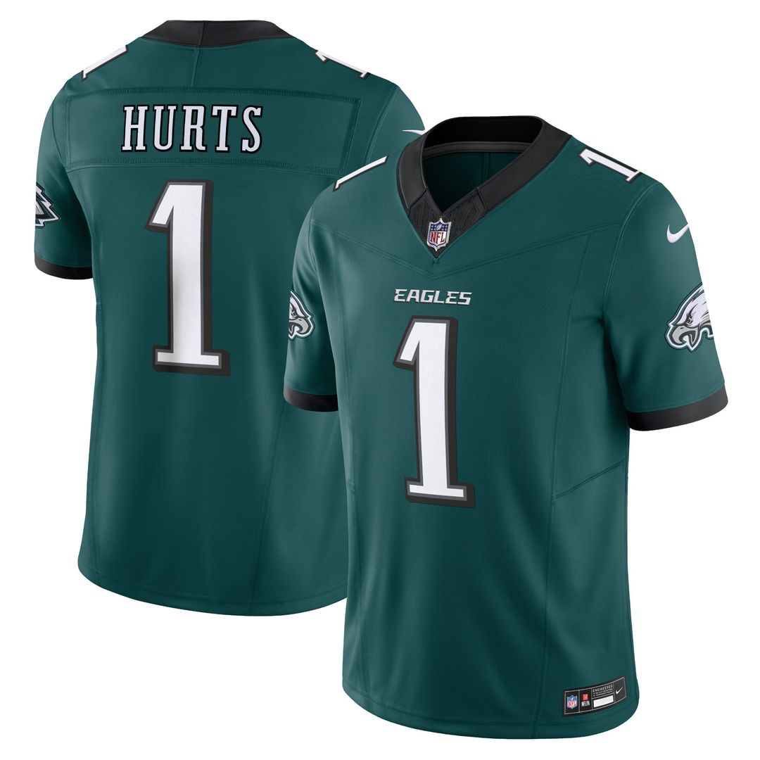 Men's Philadelphia Eagles Jalen Hurts Nike Kelly Green Vapor F.U.S.E. Limited Jersey