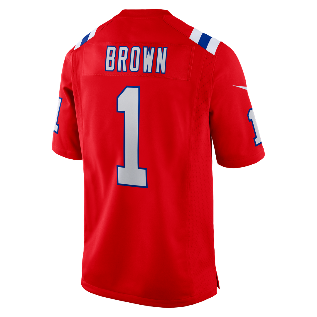 Men's New England Patriots A.J. Brown Nike Red Game Jersey