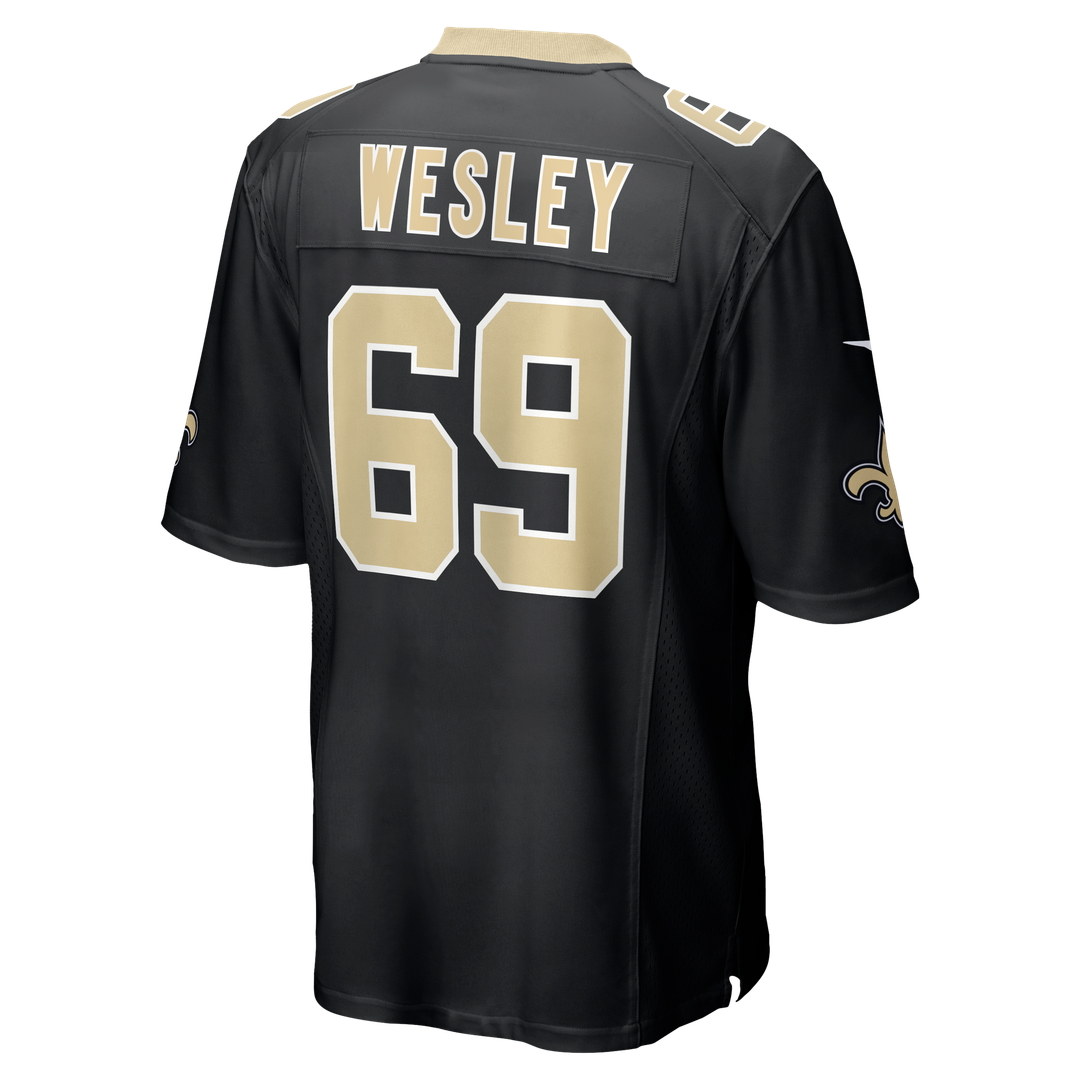 Men's New Orleans Saints Barry Wesley Nike  Black Team Game Jersey