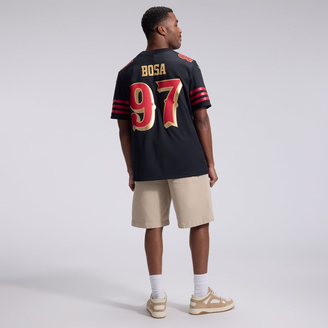 Men's San Francisco 49ers Nick Bosa Nike Black Rivalries Collection Stitched Limited Jersey