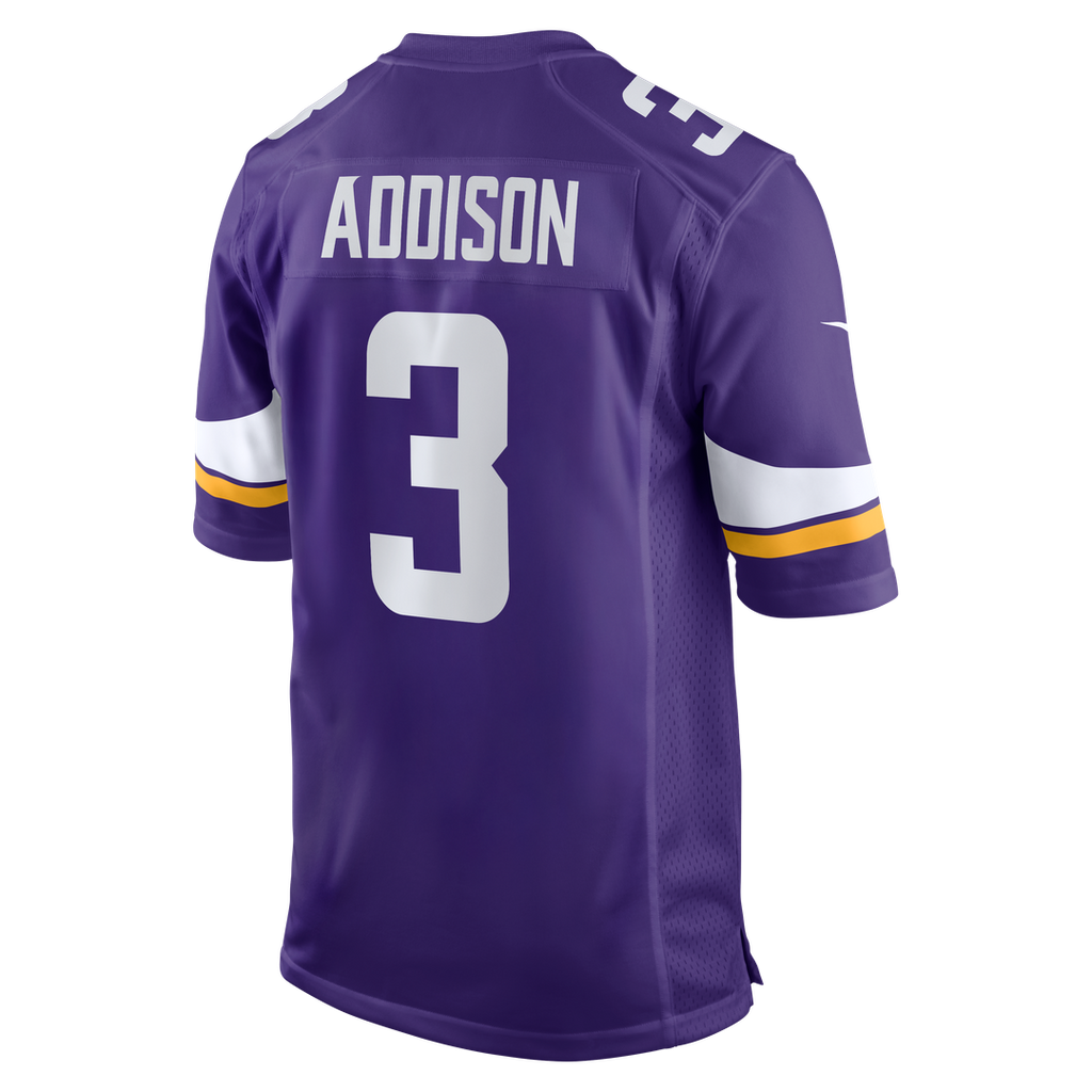 Men's Minnesota Vikings Jordan Addison Nike Purple  Game Jersey