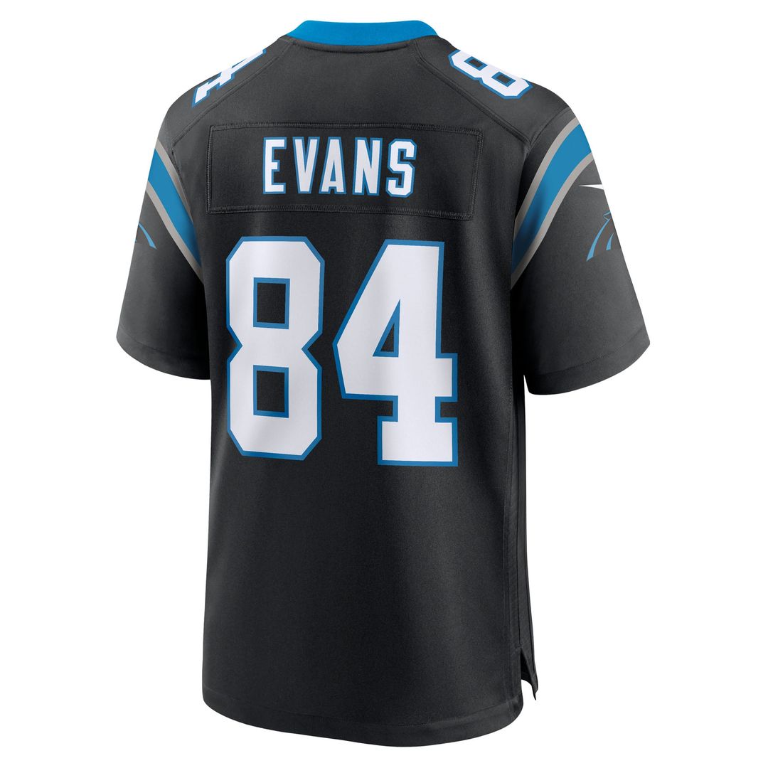 Men's Carolina Panthers Mitchell Evans Nike  Black Team Game Jersey