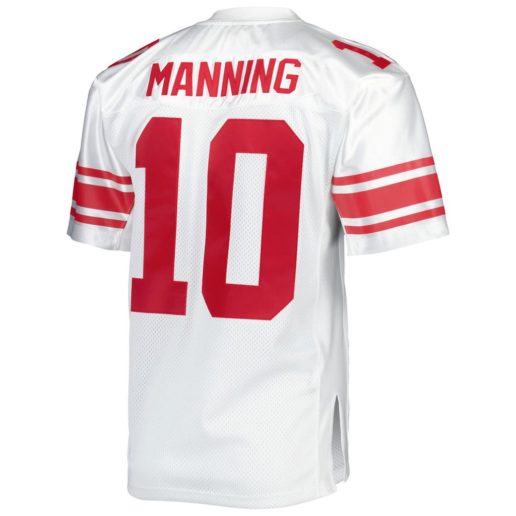 Men's New York Giants 2007 Eli Manning Mitchell & Ness White Authentic Throwback Retired Player Jersey