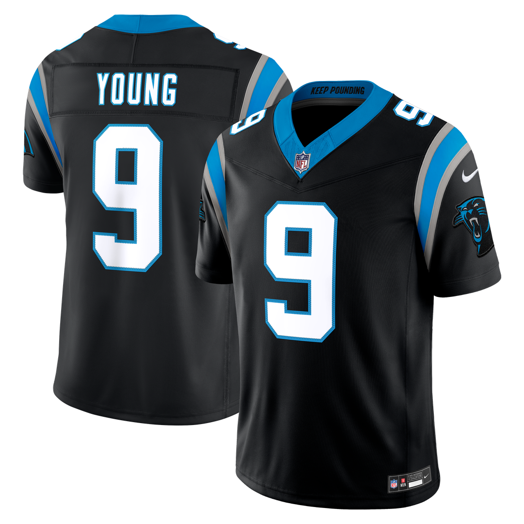Men's Carolina Panthers Bryce Young Nike Blue Alternate Vapor F.U.S.E. Stitched Limited Jersey