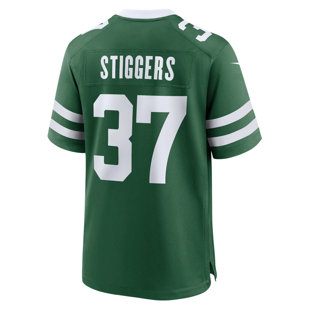 Men's New York Jets Qwan'tez Stiggers Nike Legacy Green Team Game Jersey