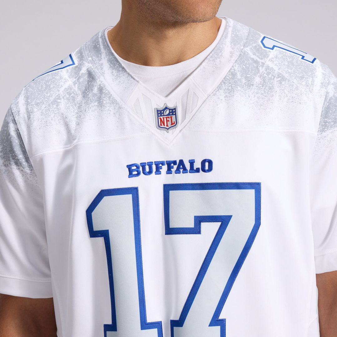 Men's Buffalo Bills Josh Allen Nike White Rivalries Collection Stitched Limited Jersey