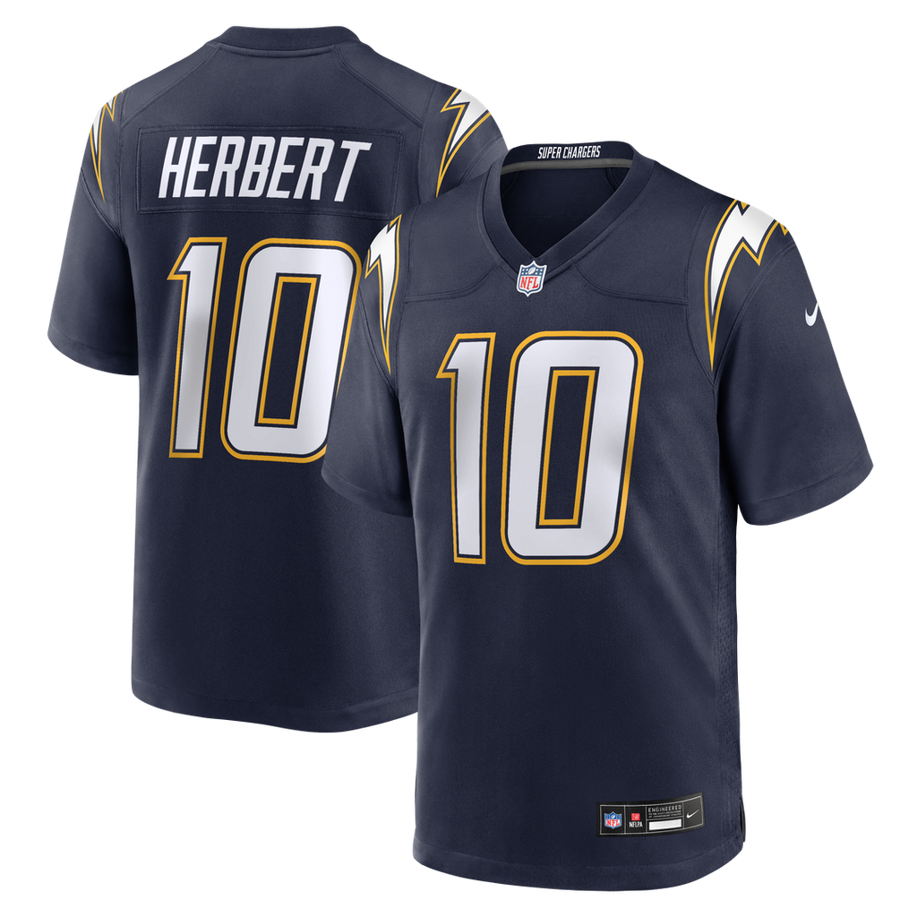Men's Los Angeles Chargers Justin Herbert Nike Navy Alternate Super Chargers Game Player Jersey