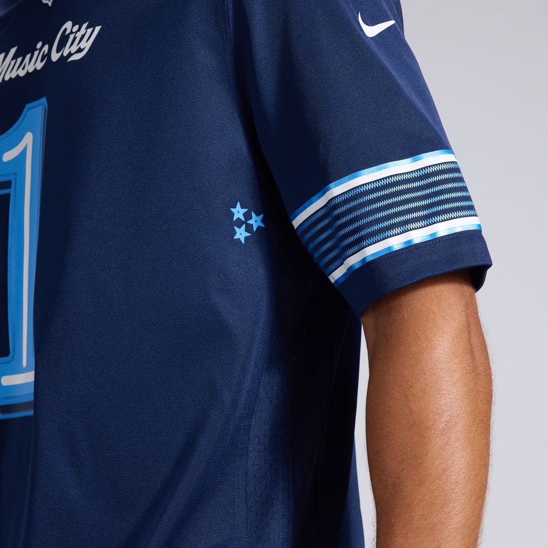 Men's Tennessee Titans Cameron Ward Nike Navy 2026 Rivalries Collection Game Jersey