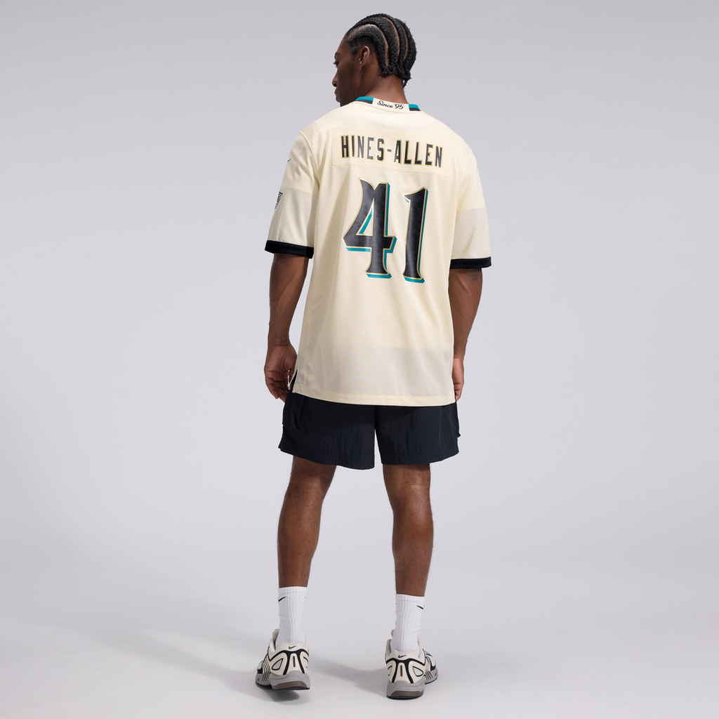 Men's Jacksonville Jaguars Josh Hines-Allen Nike Natural 2026 Rivalries Collection Game Jersey