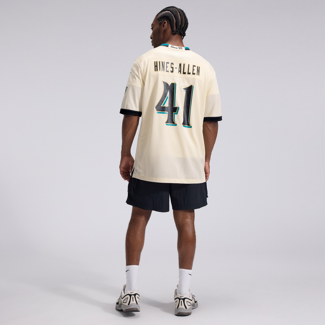 Men's Jacksonville Jaguars Josh Hines-Allen Nike Natural 2026 Rivalries Collection Game Jersey