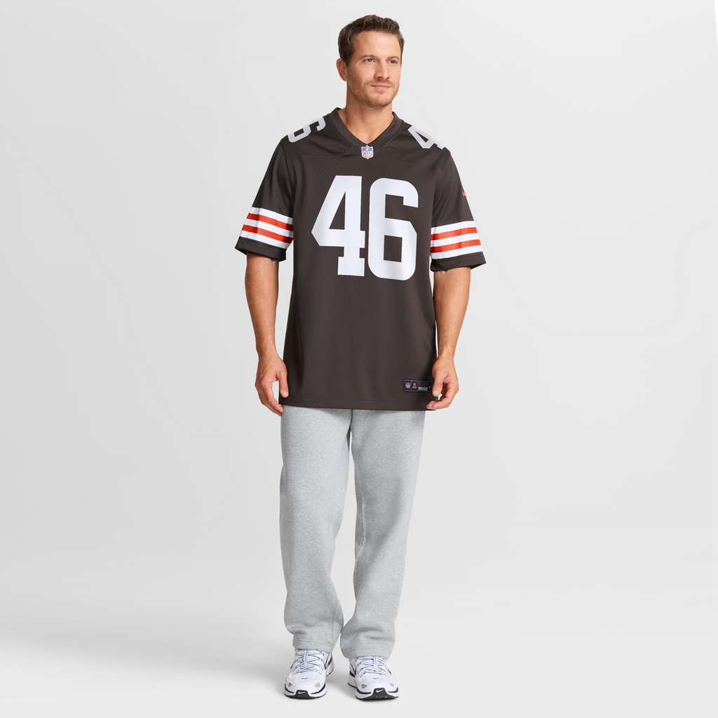 Men's Cleveland Browns Don Fleming Nike Brown Retired Player Jersey