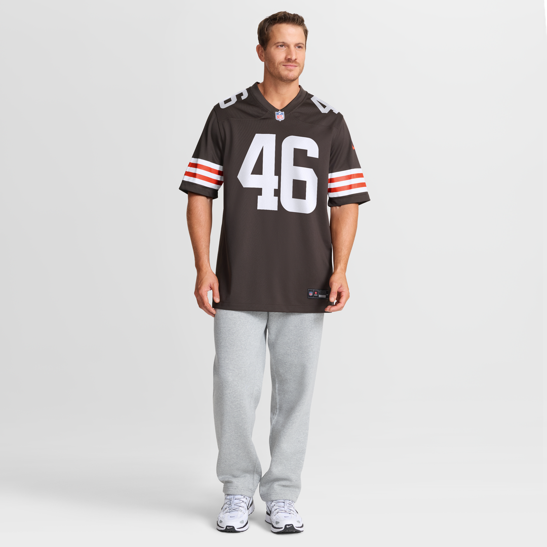 Men's Cleveland Browns Don Fleming Nike Brown Retired Player Jersey