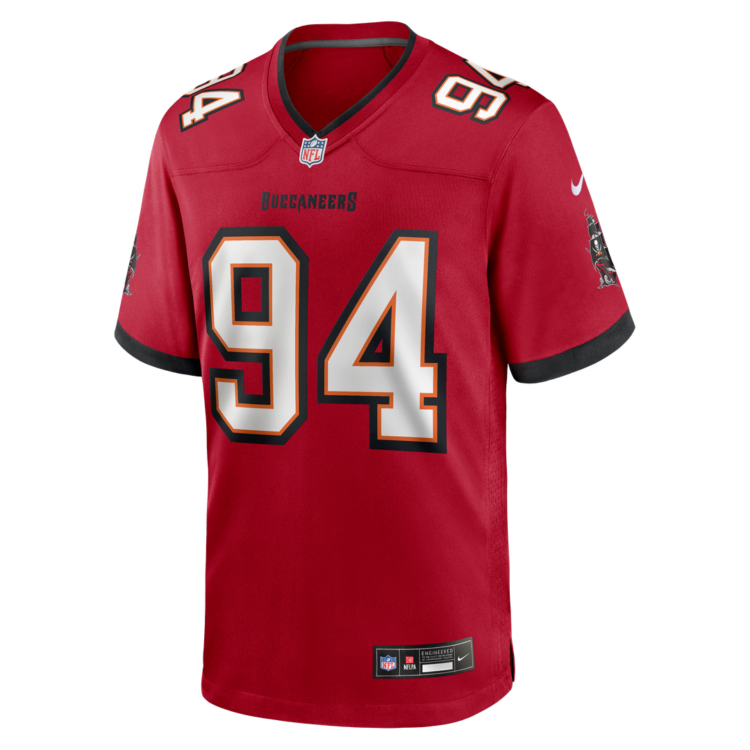 Men's Tampa Bay Buccaneers Calijah Kancey Nike Red  Game Jersey