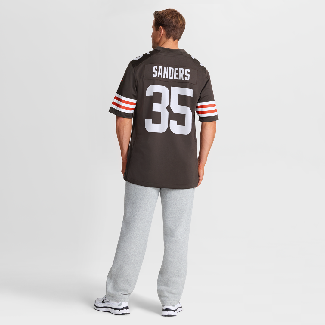 Men's Cleveland Browns Raheim Sanders Nike  Brown Team Game Jersey