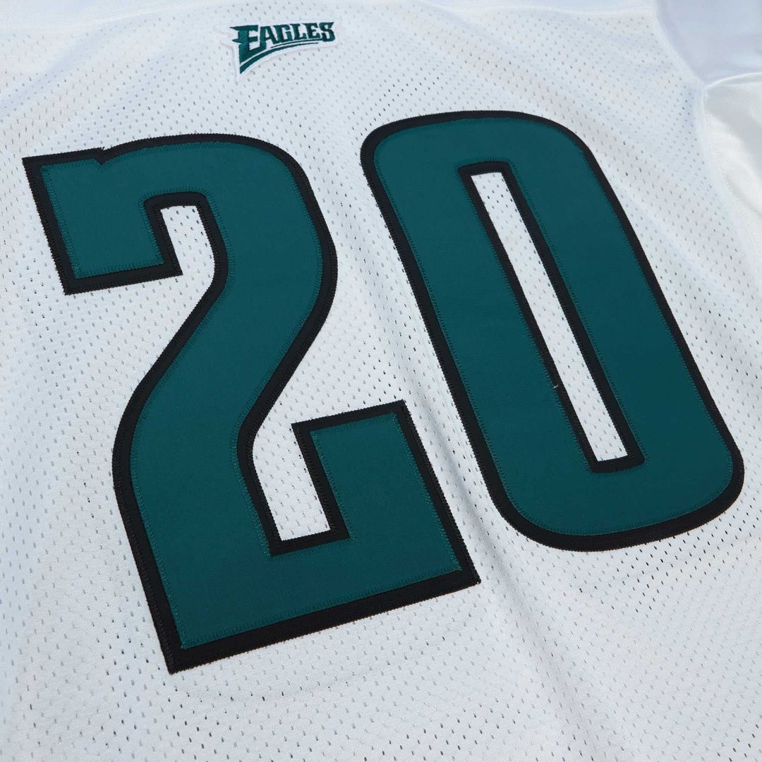 Men's Philadelphia Eagles 1996 Brian Dawkins Mitchell & Ness White Authentic Throwback Retired Player Jersey
