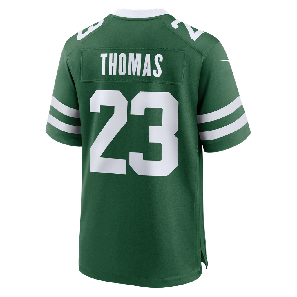 Men's New York Jets Azareye'h Thomas Nike Legacy Green Team Game Jersey