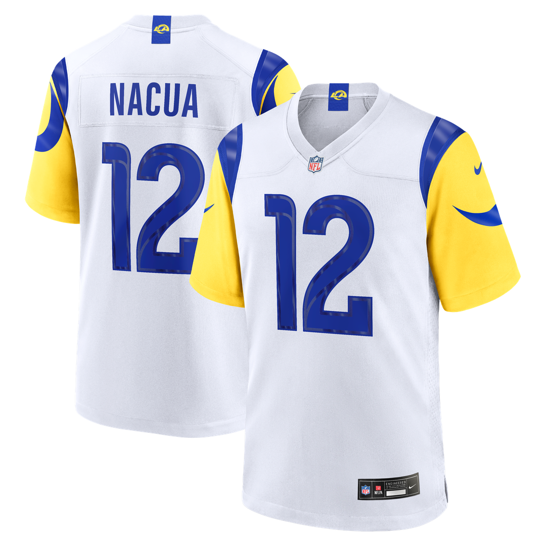 Men's Los Angeles Rams Puka Nacua Nike White White Game Player Jersey