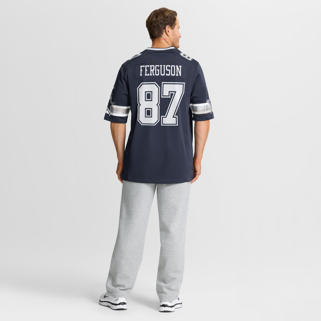 Men's Dallas Cowboys Jake Ferguson Nike Navy Team Game Jersey