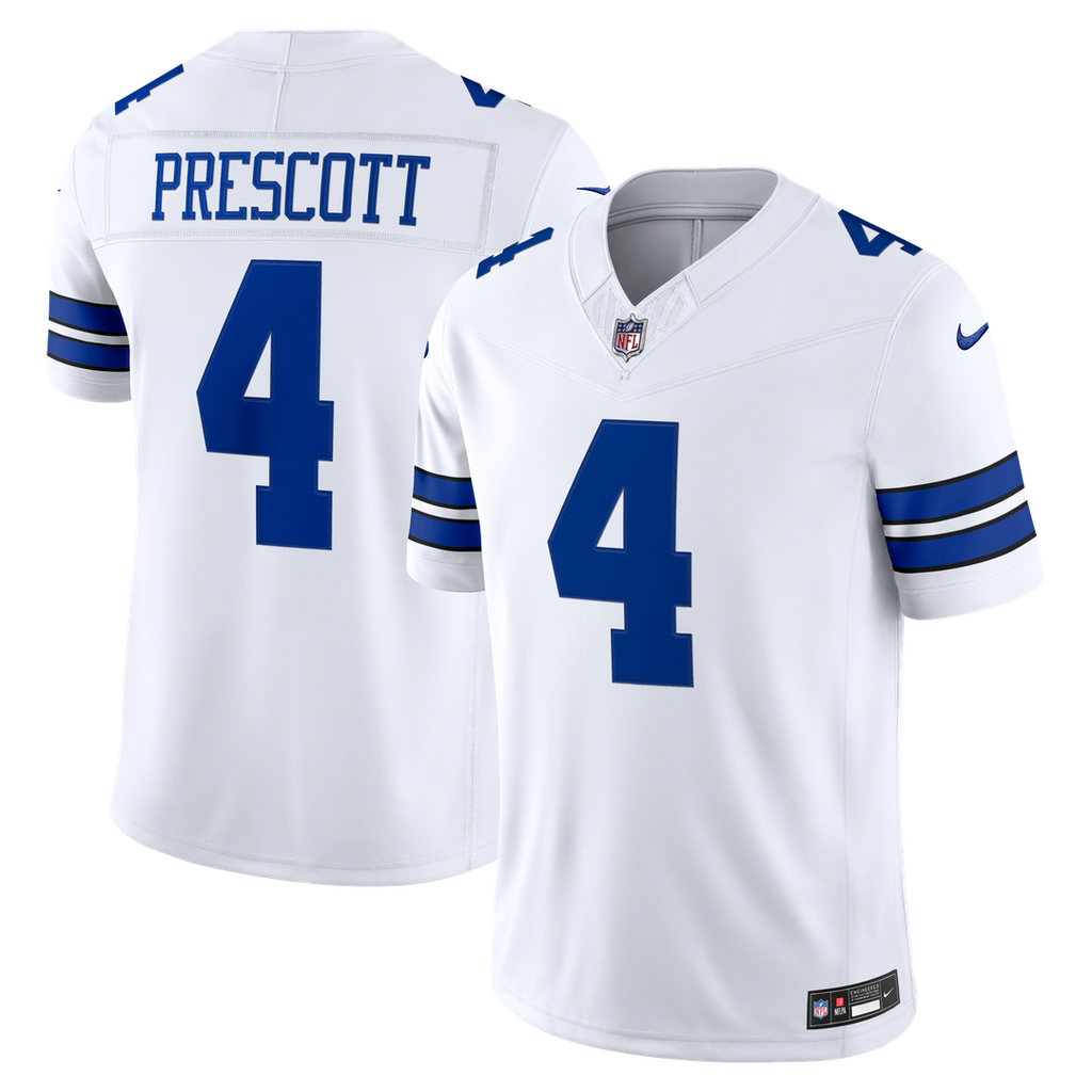 Men's Dallas Cowboys Dak Prescott Nike White Vapor F.U.S.E. Stitched Limited Jersey