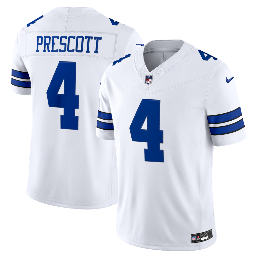 Men's Dallas Cowboys Dak Prescott Nike White Vapor F.U.S.E. Stitched Limited Jersey