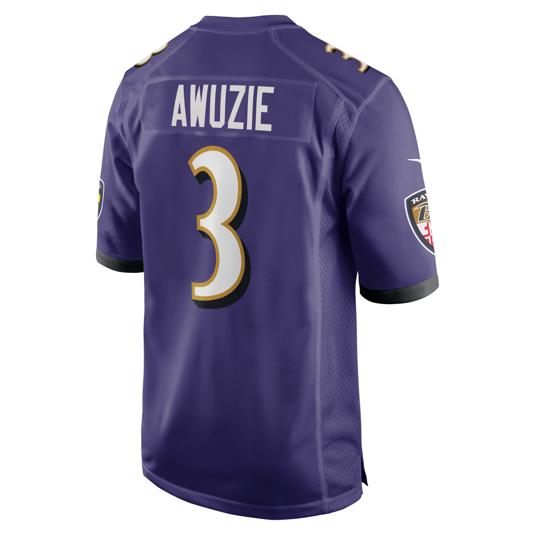 Men's Baltimore Ravens Chidobe Awuzie Nike  Purple Team Game Jersey