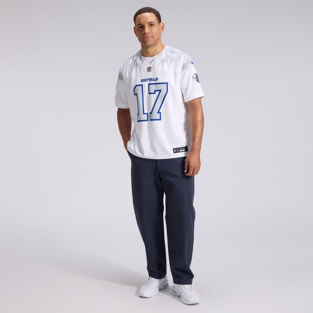 Men's Buffalo Bills Josh Allen Nike White Rivalries Collection Stitched Limited Jersey