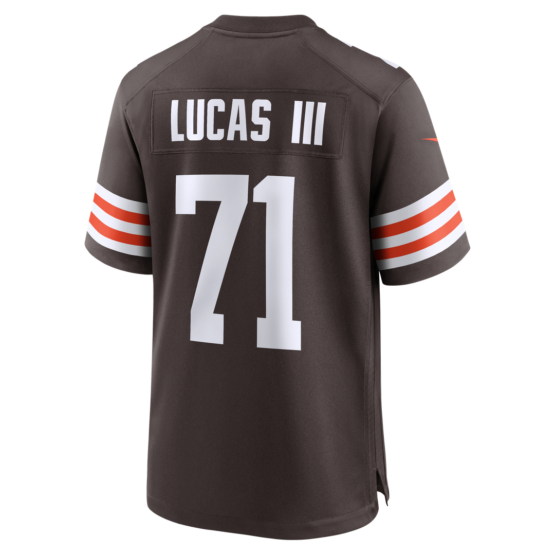 Men's Cleveland Browns Cornelius Lucas Nike  Brown Team Game Jersey