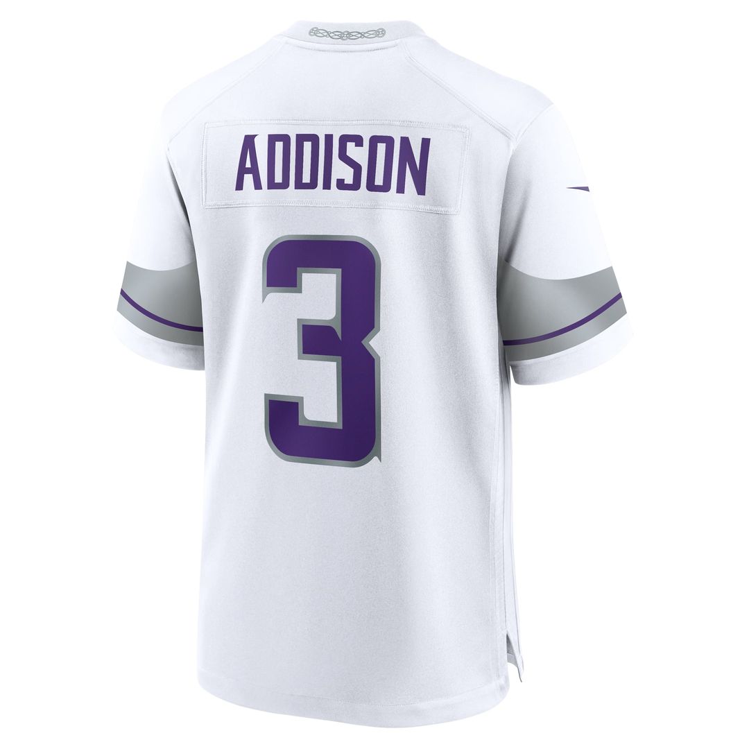 Men's Minnesota Vikings Jordan Addison Nike Purple  Game Jersey