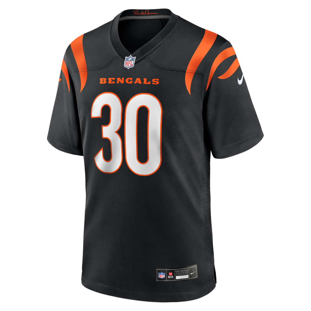Men's Cincinnati Bengals Chase Brown Nike  Black Team Game Jersey