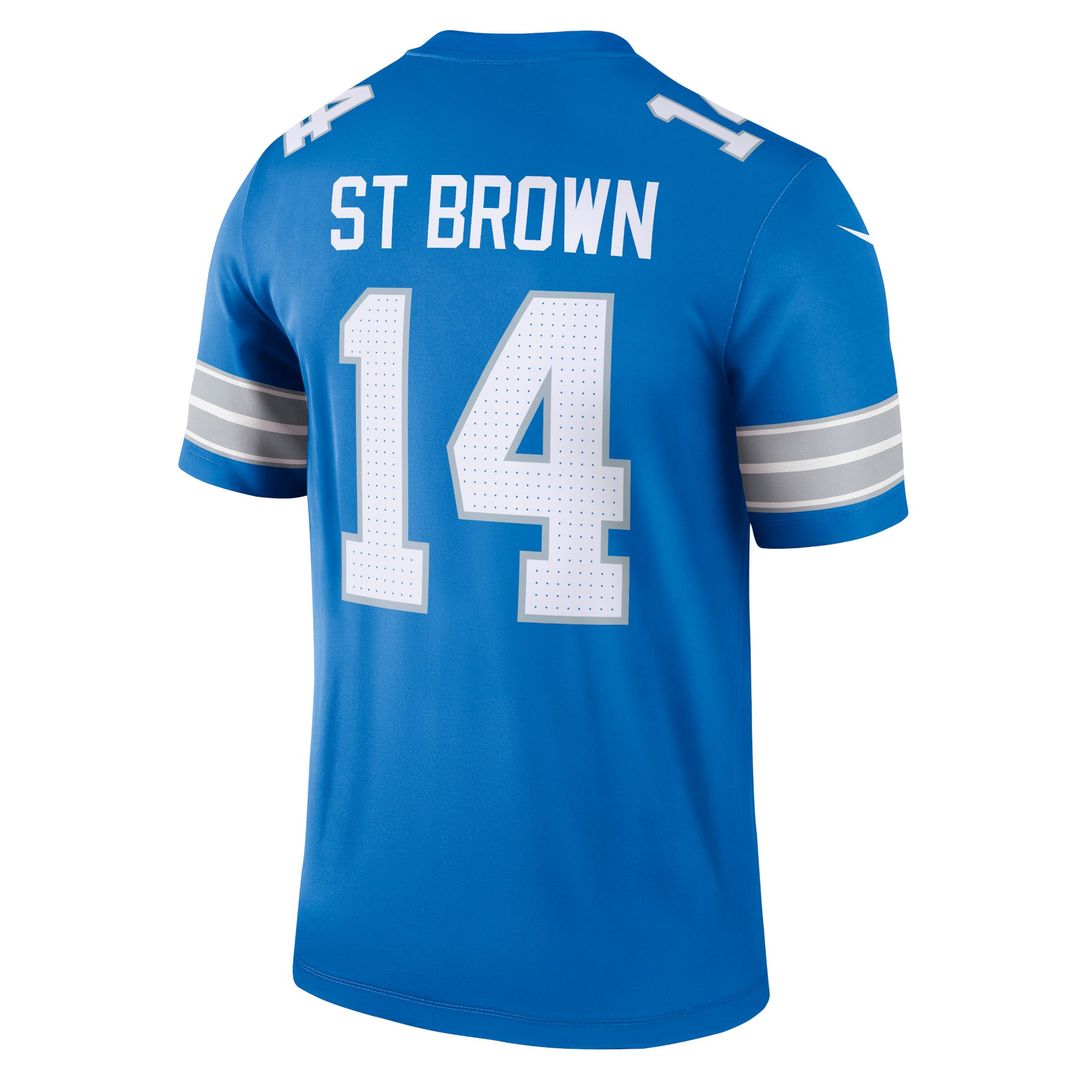 Men's Detroit Lions Amon-Ra St. Brown Nike Blue Legend Player Performance Top