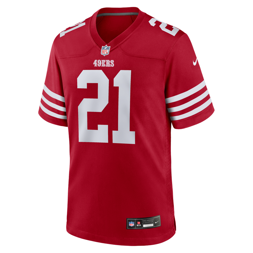 Men's San Francisco 49ers Deion Sanders Nike  Scarlet Team Retired Player Game Jersey