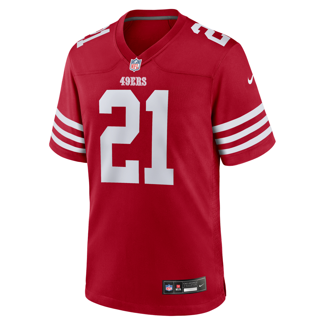 Men's San Francisco 49ers Deion Sanders Nike  Scarlet Team Retired Player Game Jersey