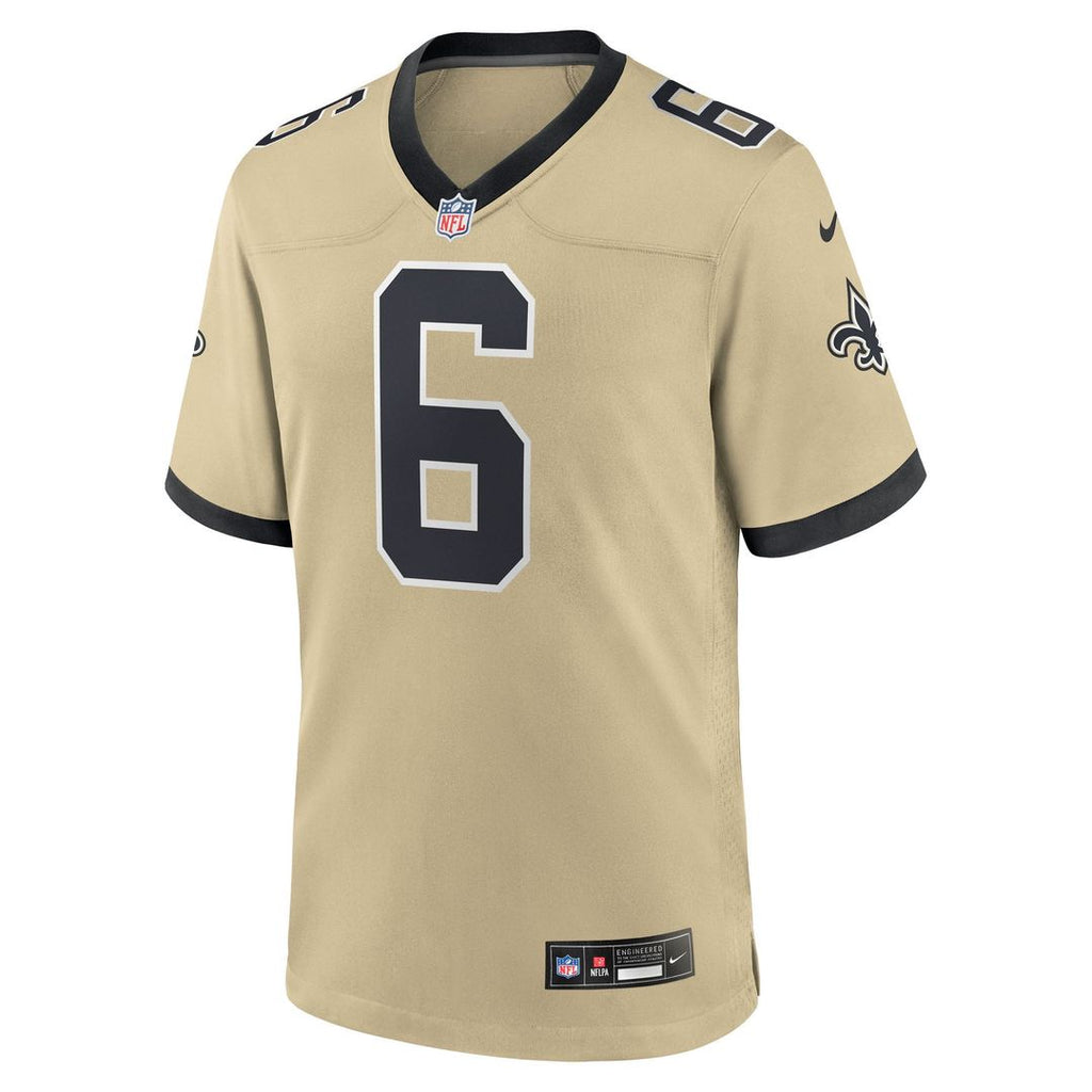 Men's New Orleans Saints Tyler Shough Nike Black Game Jersey